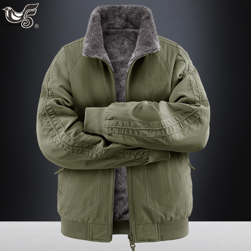 Varsity Jacket Wool - Мужские парки, толстые теплые двусторонние куртки,