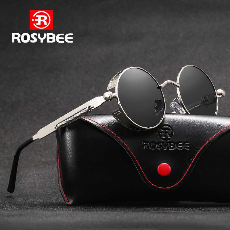 Vintage Fashion Brand Names - ROSYBEE брендовые круглые поляризованные металлические солнцезащитные