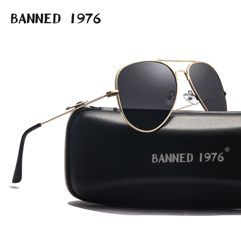 Vintage Fashion Brand Names - Поляризованные авиационные солнцезащитные очки в металлической