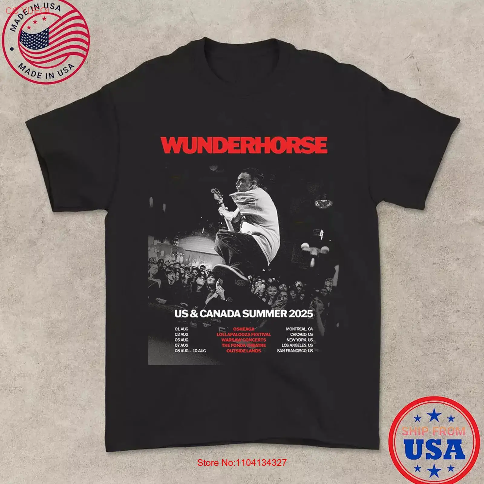 Vintage Fashion Canada - Футболка Wunderhorse 2025 Tour SUMMER US