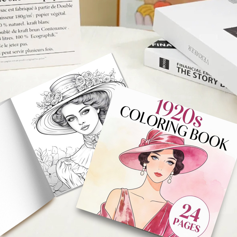 Книга-раскраска 1920-х годов,  – обзор и цена Vintage Fashion Coloring Pages