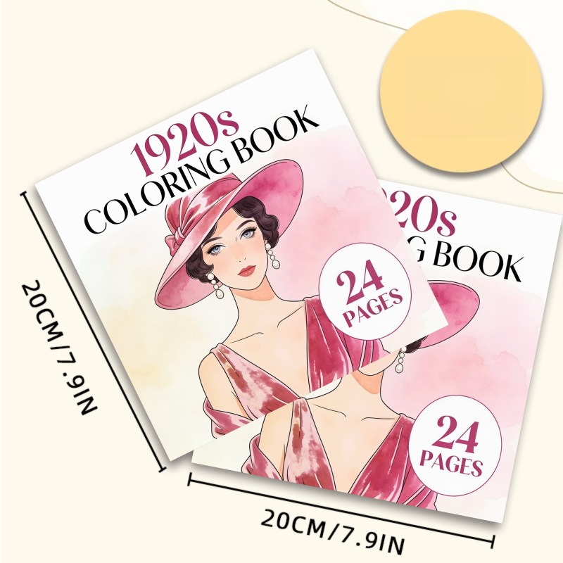 Книга-раскраска 1920-х годов,  – обзор и цена Vintage Fashion Coloring Pages